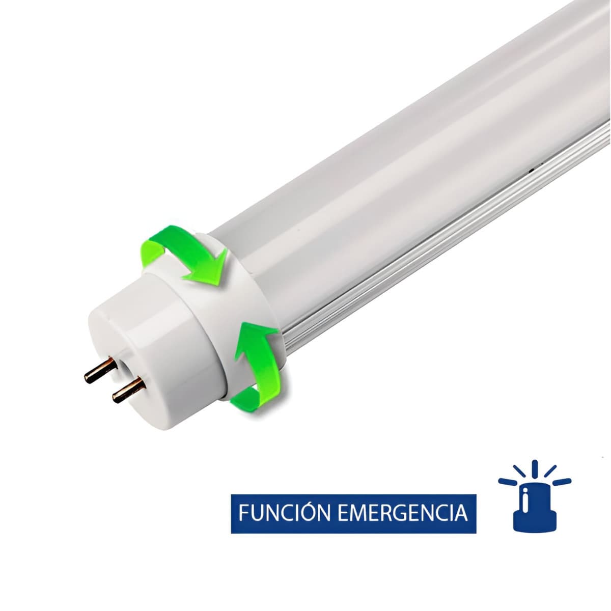 Tubo LED T8 18W aluminio función emergencia 120cm — Temperatura color: Luz Fría